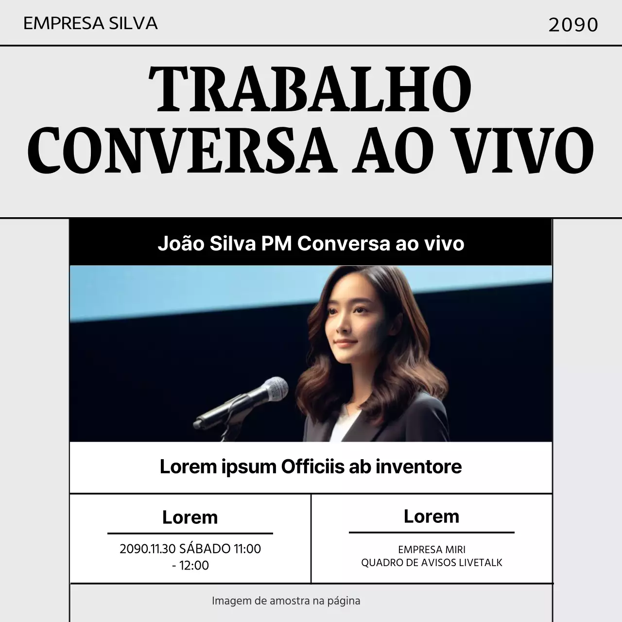 Promover um simples concerto a pé em amarelo e preto