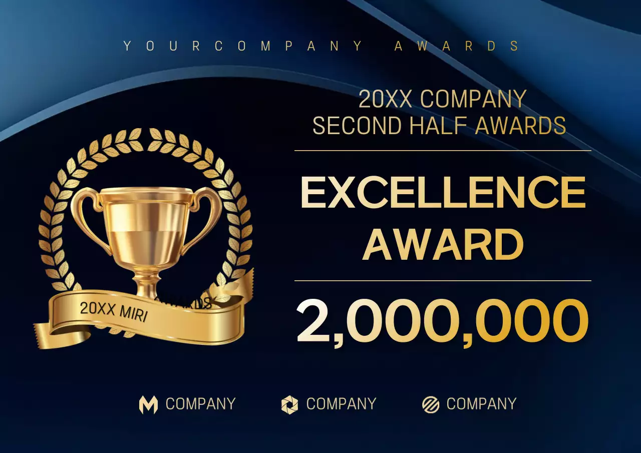 Blue Elegant Award Announcement Poster