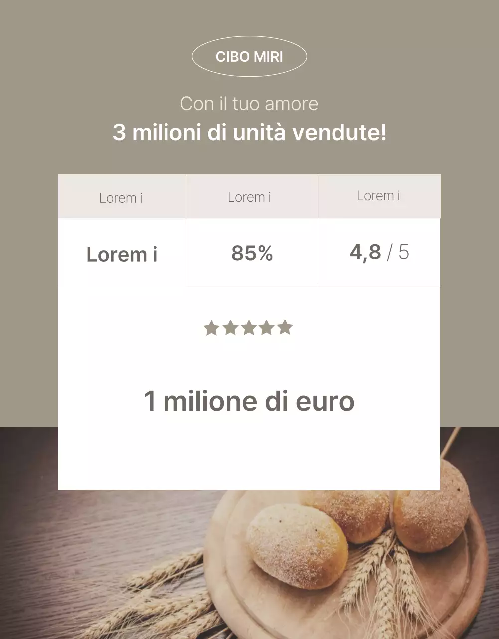 Promuovere un prodotto semplice in beige e marrone