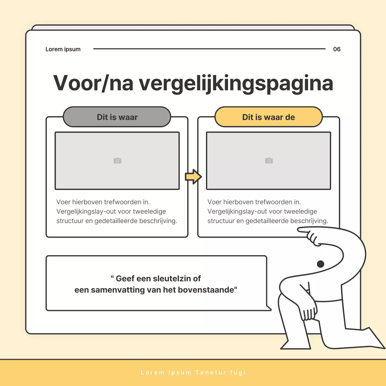 Een eenvoudige geel-witte nieuwsbriefpost van het welzijnskantoor