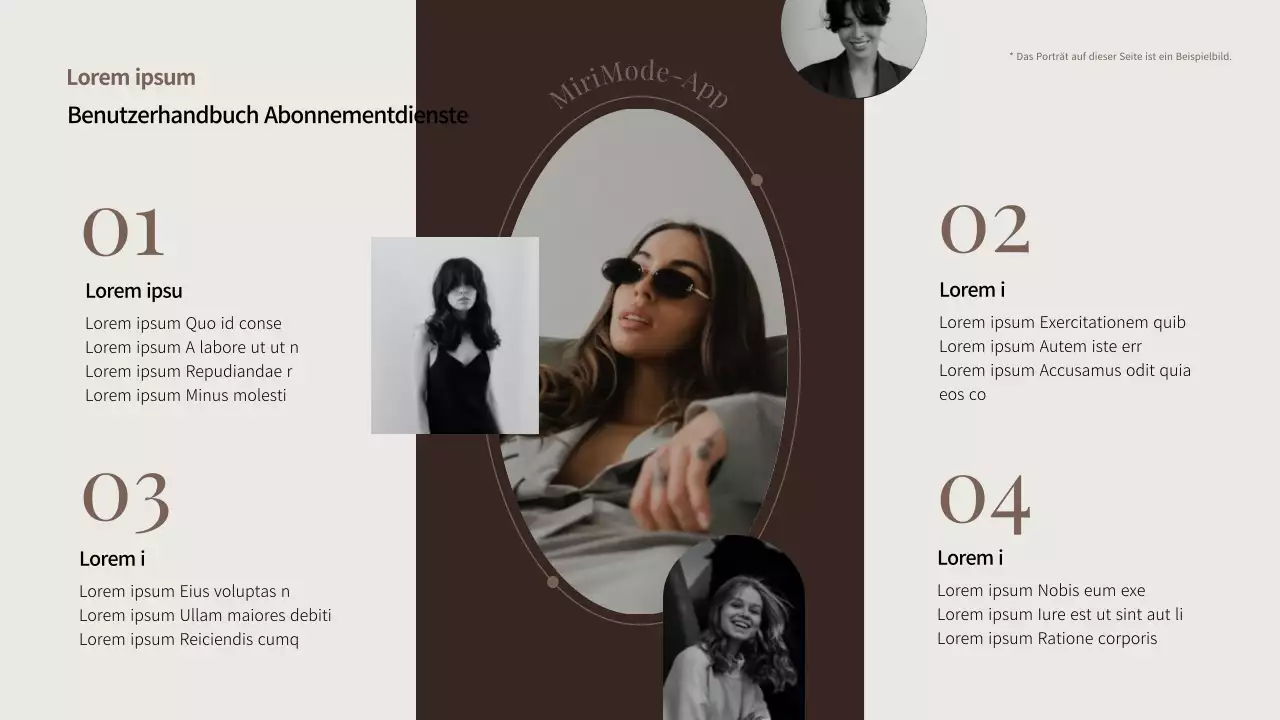 Moderner Prospekt für Unternehmensdienstleistungen in Beige und Braun