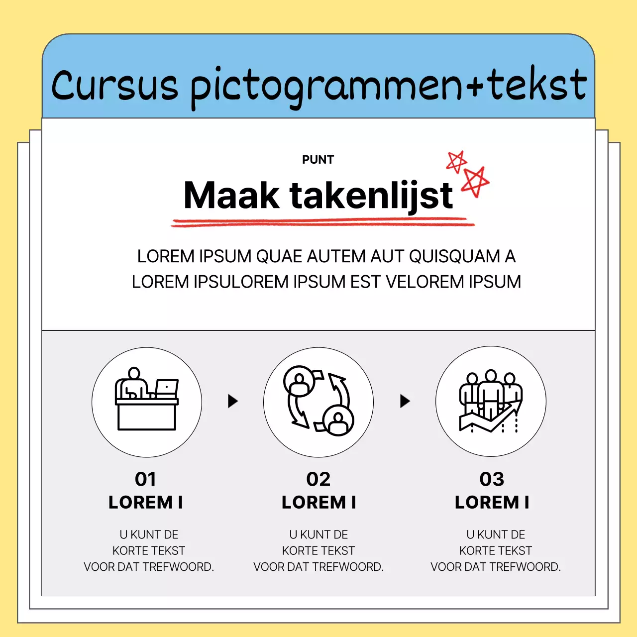 Eenvoudige zakelijke tips in geel en zwart