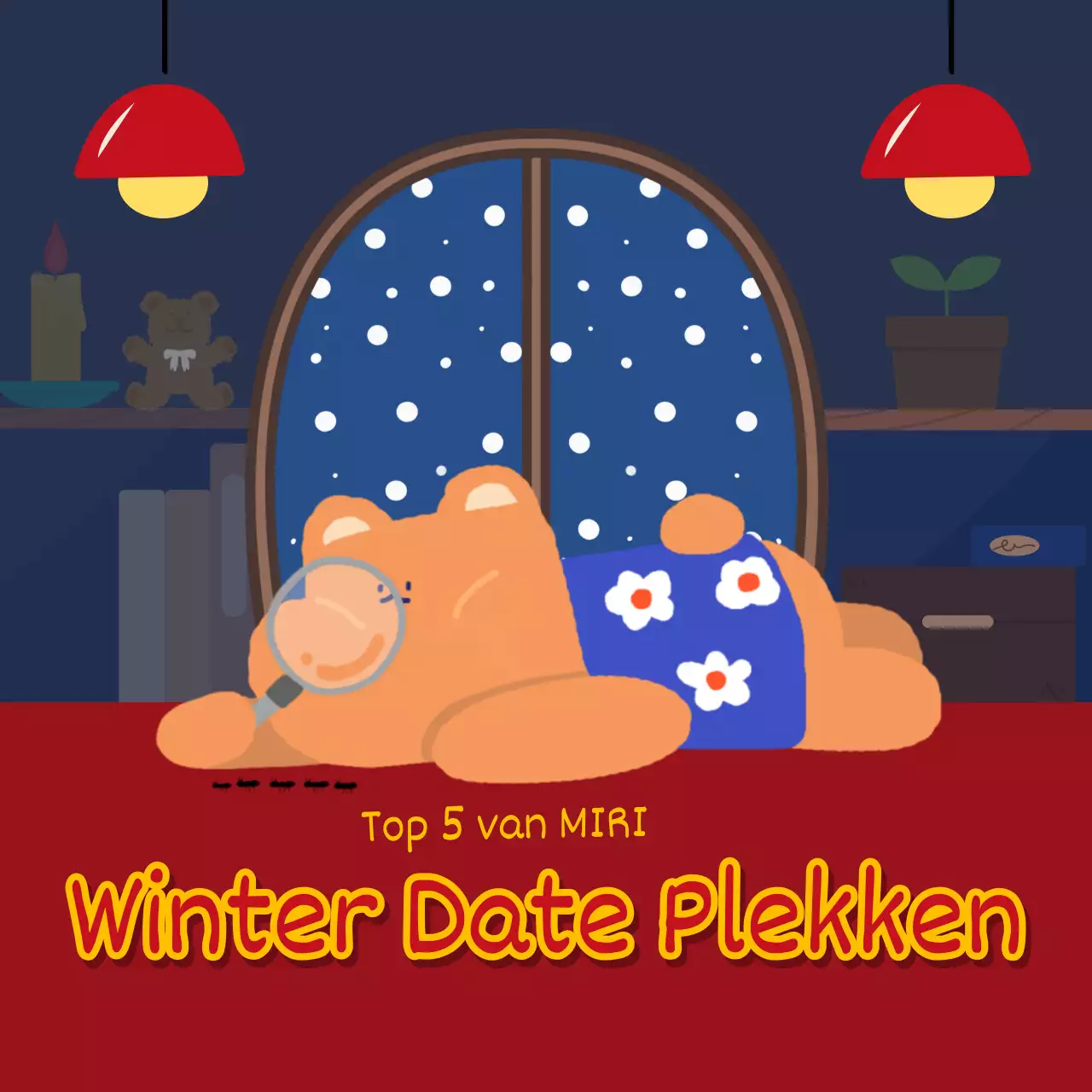 Pop-art advertenties voor winterse loyaliteit en kortingen in blauw en geel