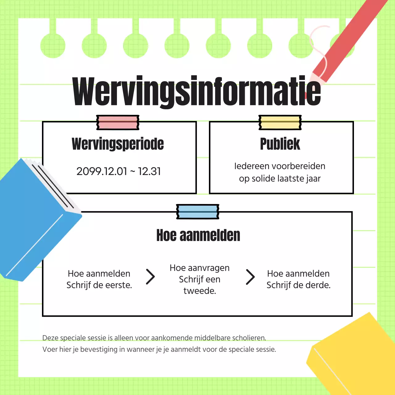 Promoot back-to-school specials met limoengroene accenten
