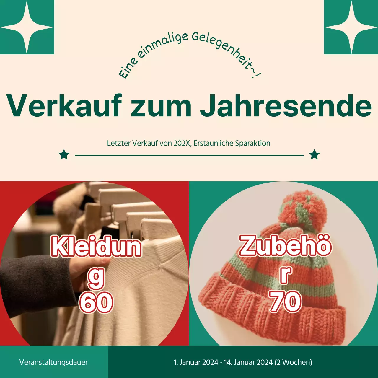 Werben Sie für ein hübsches Weihnachtsschablonenpaket in Grün und Rot