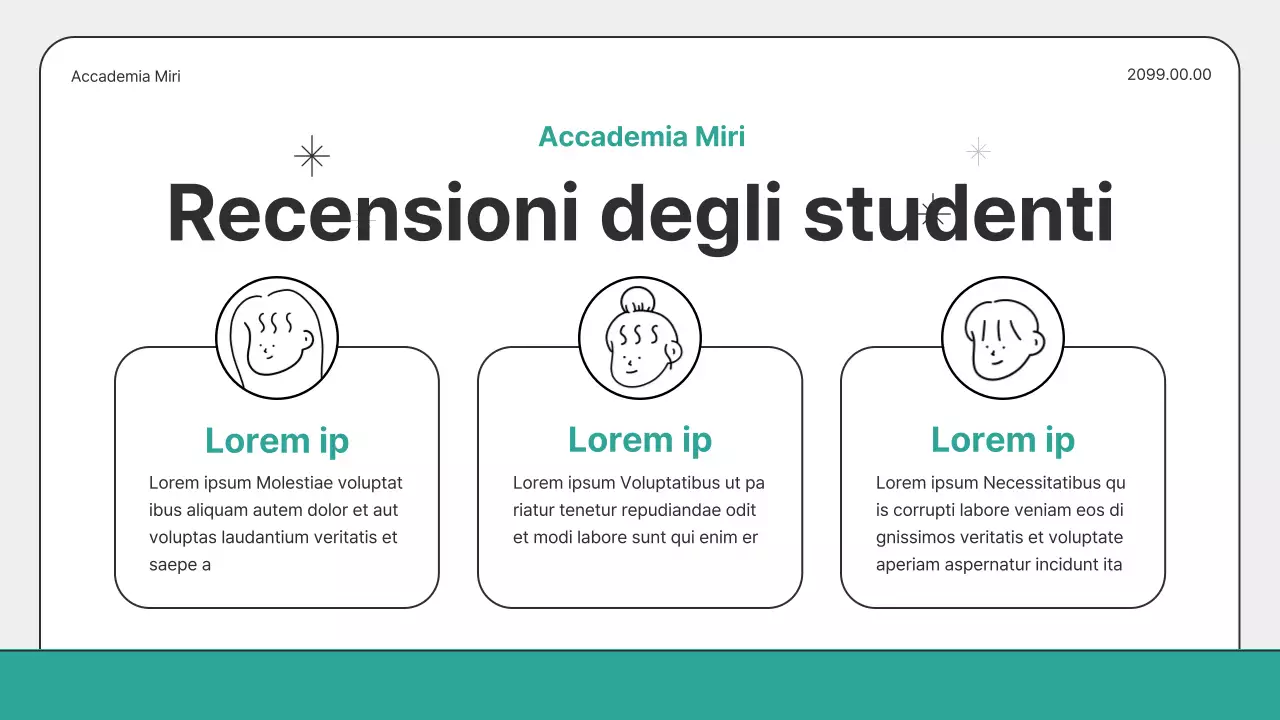 Guida al corso intensivo per le vacanze scolastiche di colore grigio e menta