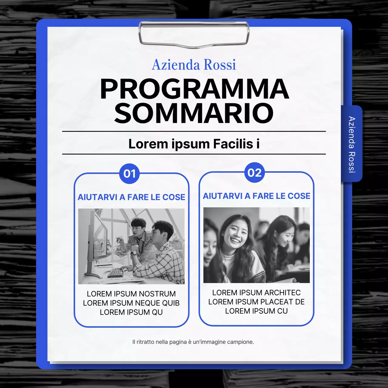 Promuovere un semplice concerto di discorsi rossi e blu