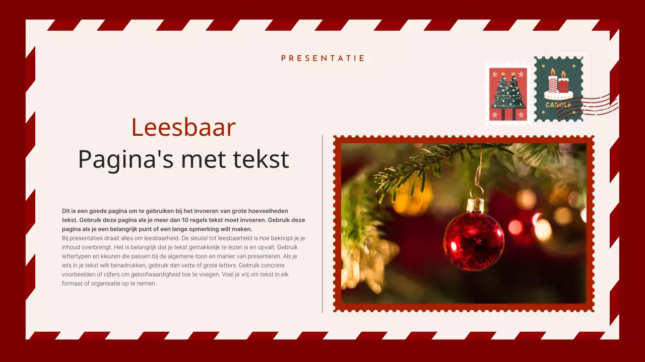 Een gezellige kerst evenementenplanner in rood en beige