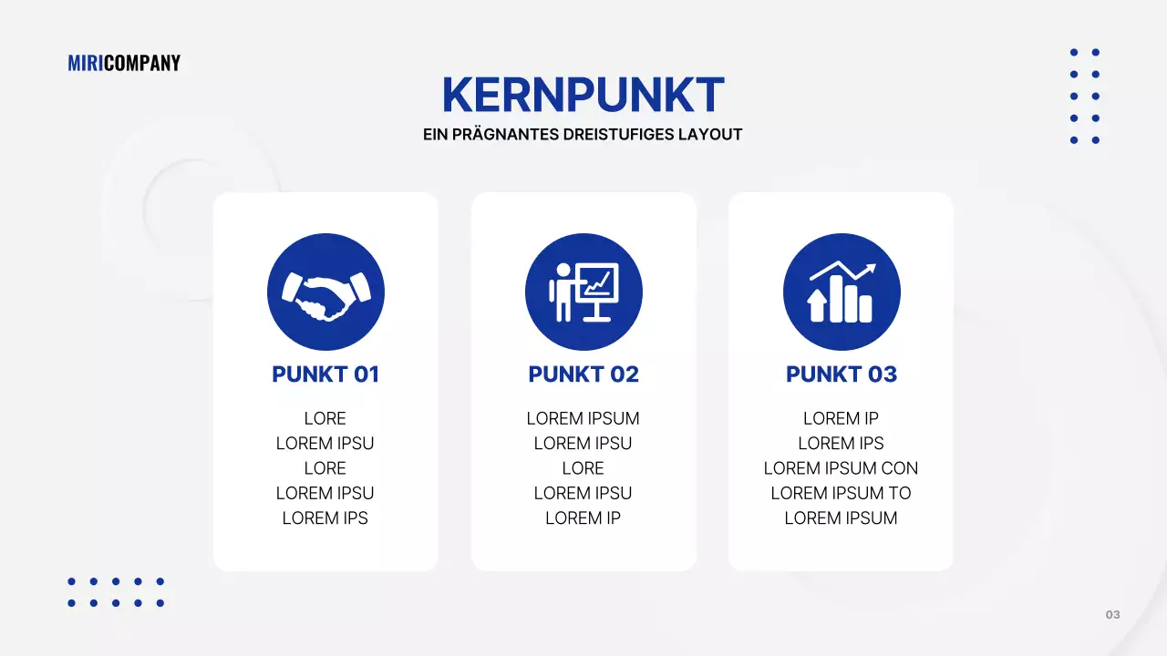 Eine graue, einfache Geschäftspräsentation