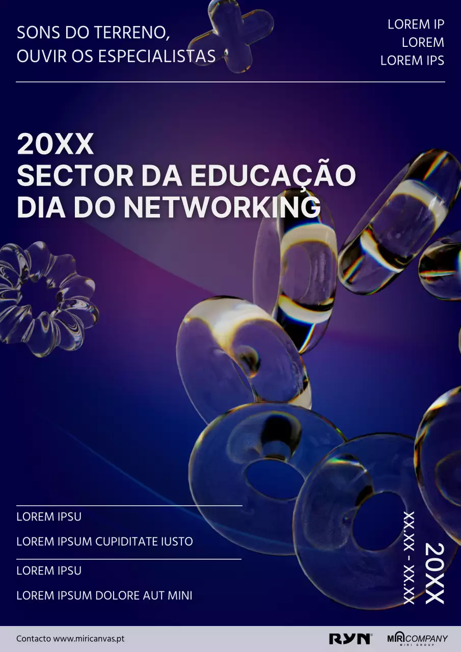 Promover um dia de trabalho em rede do sector da educação, em tons de roxo e azul