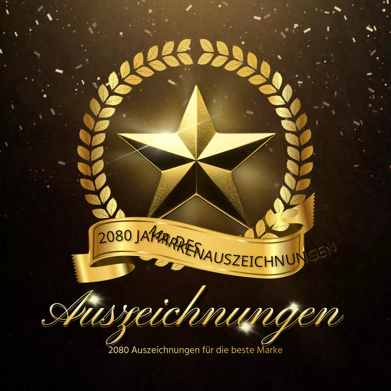 Werben Sie für eine luxuriöse Markenauszeichnungs-Veranstaltung zum Jahresende in Braun und Gold