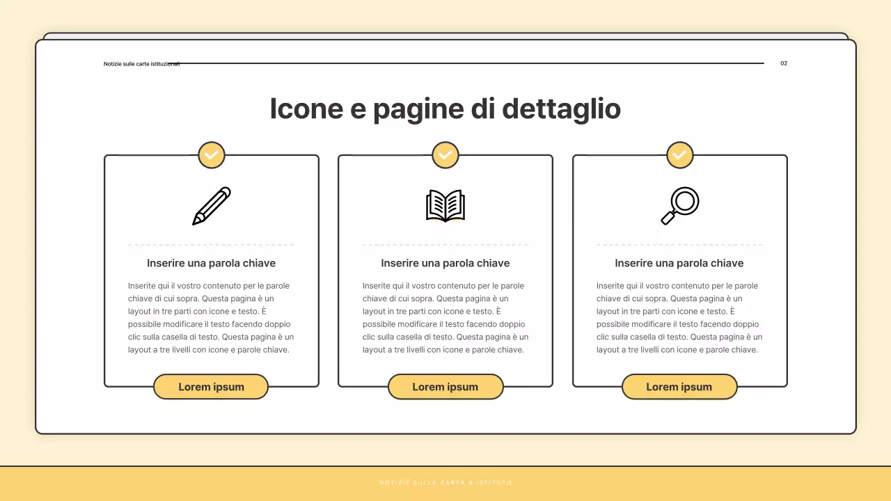 Un bollettino di base giallo e bianco dell'ufficio di assistenza sociale