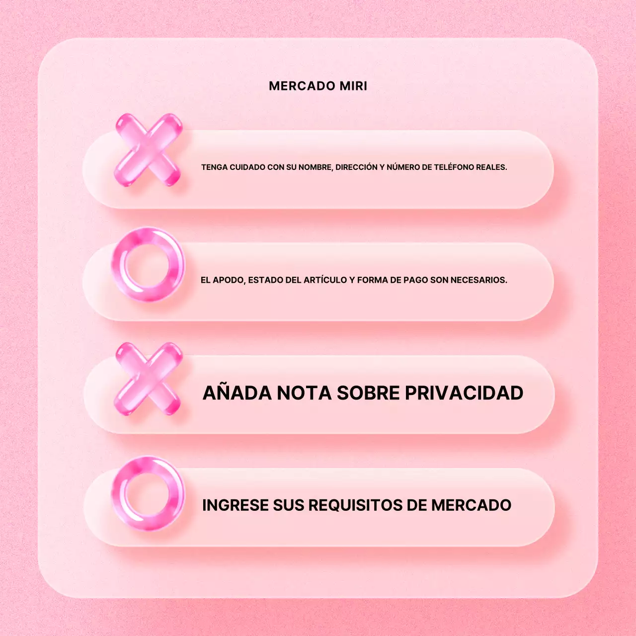 Anunciamos el mercado compartido rosa y rojo