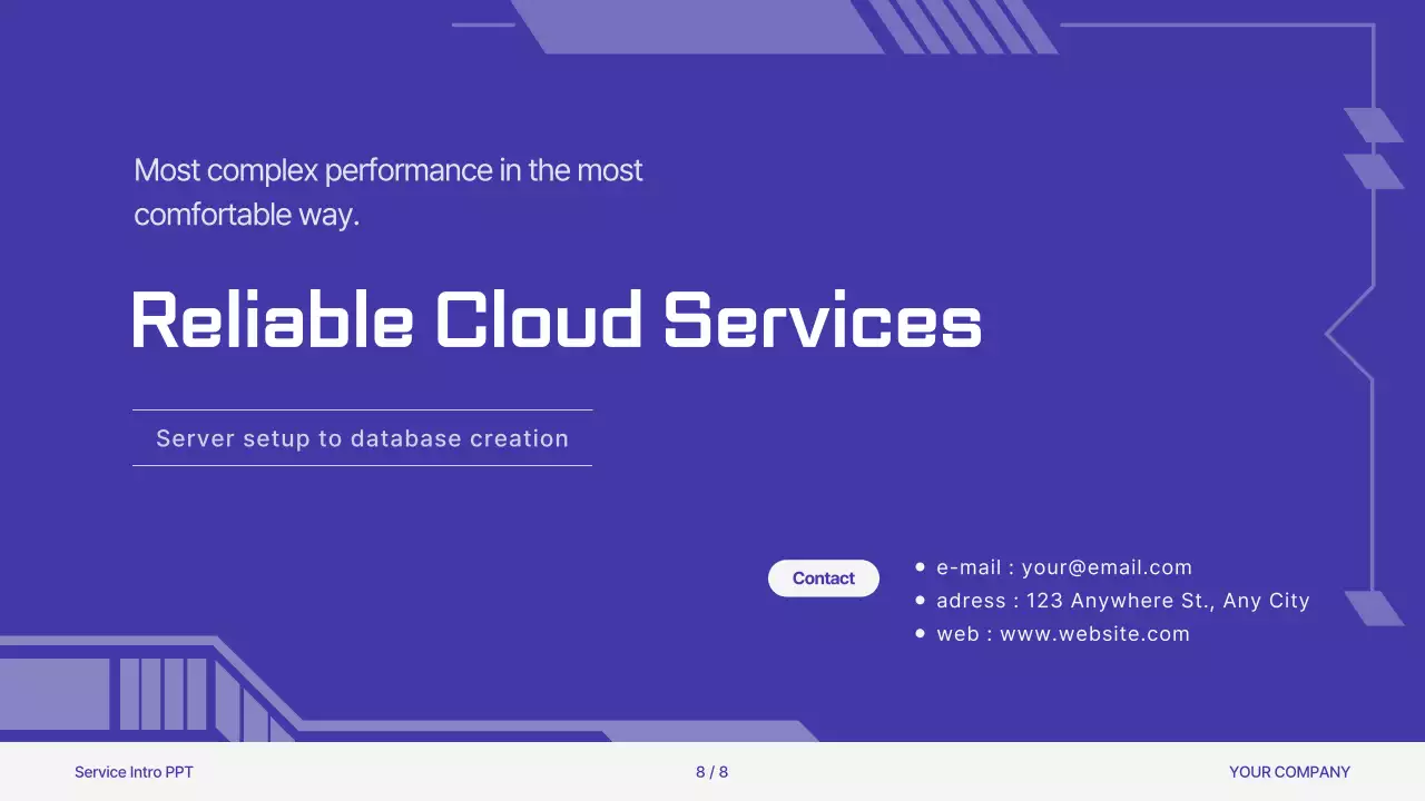 블루 모던 서비스 프레젠테이션