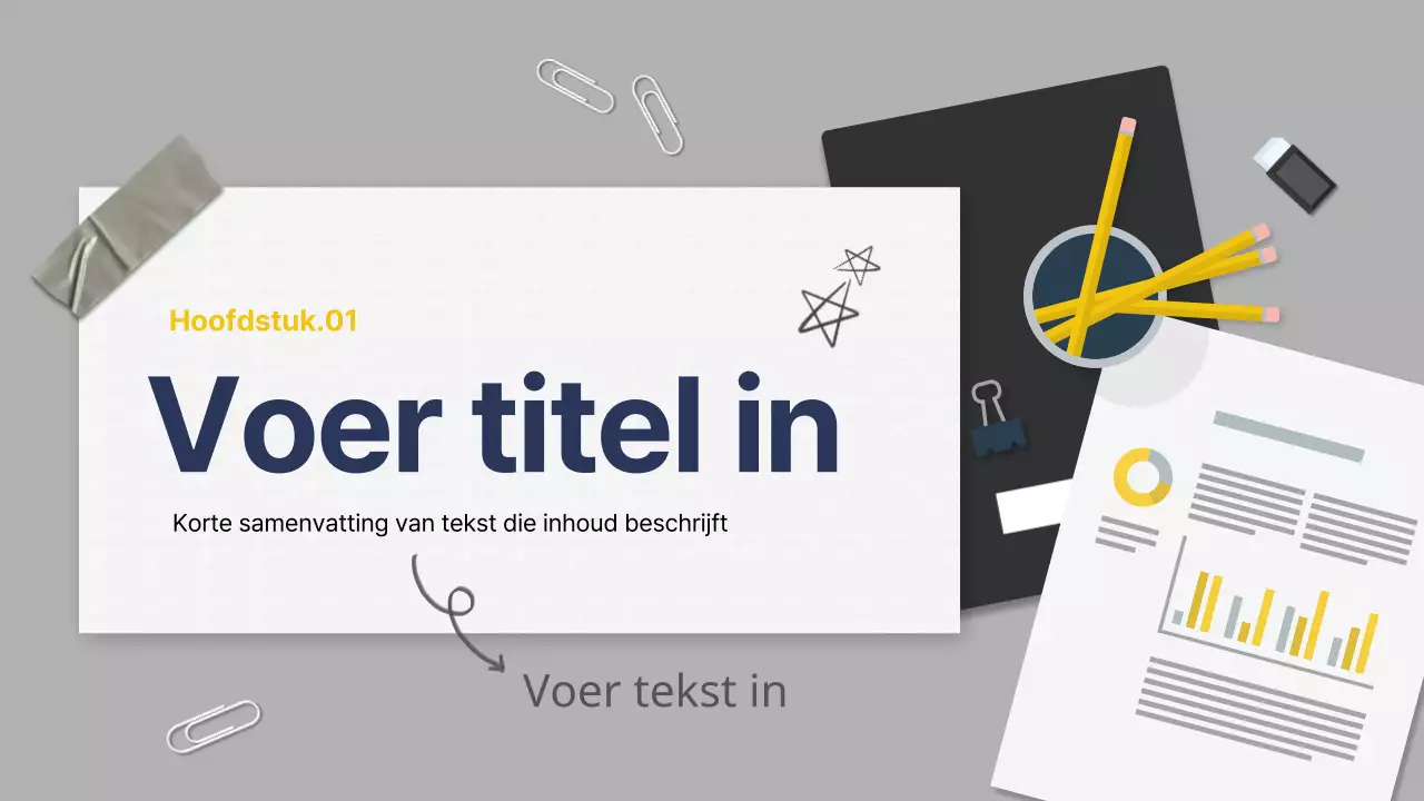 Een grijze en marineblauwe zakelijke organisatiepresentatie