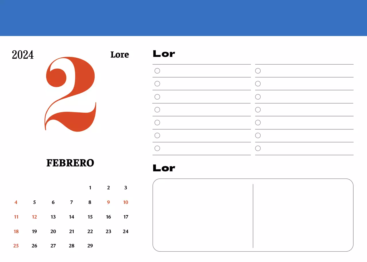 Posavasos retro rojo y azul calendario de recuerdos