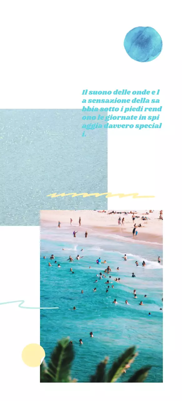 Un collage con un tocco di acquerello blu