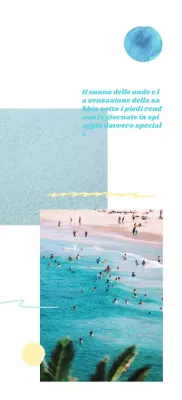 Un collage con un tocco di acquerello blu