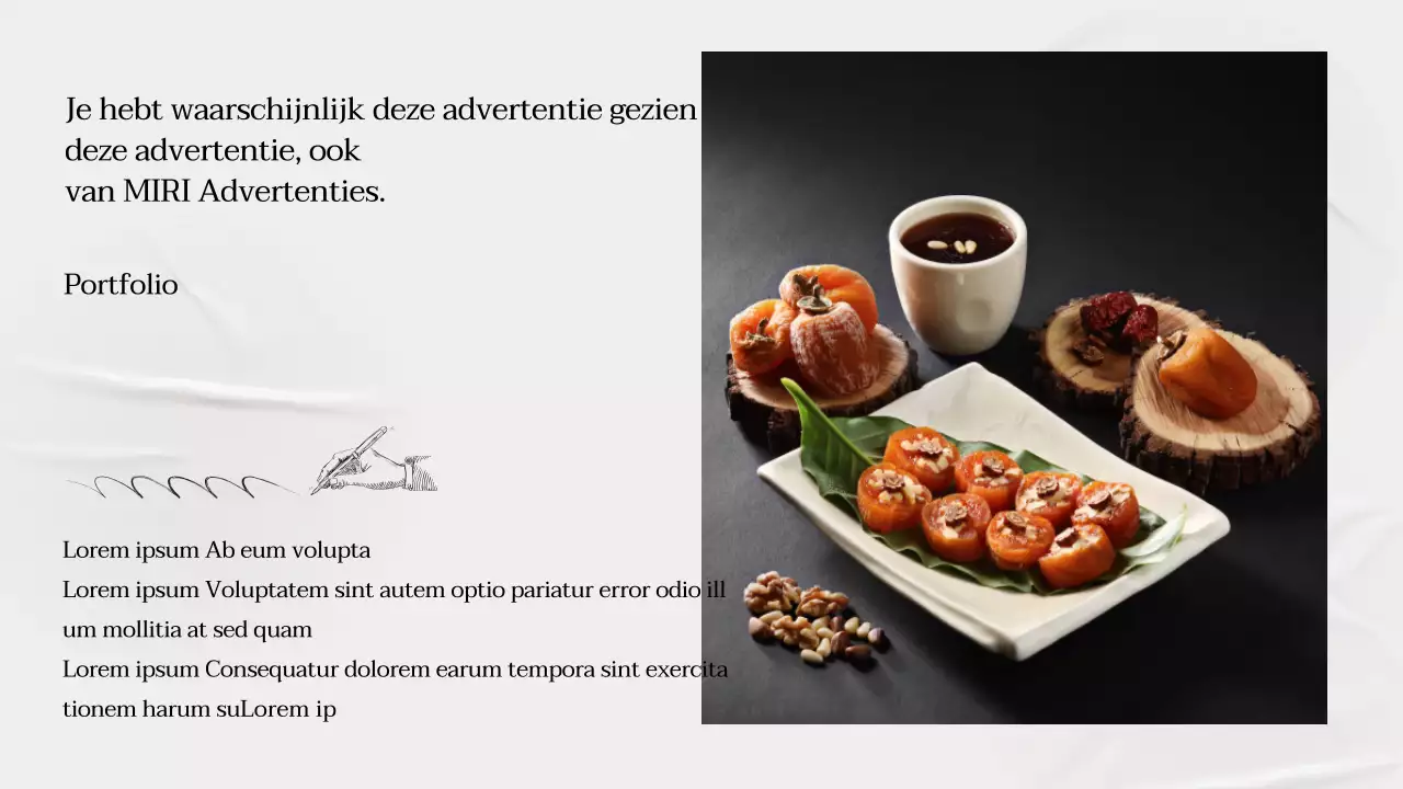 Een eenvoudig, grijs, verhalend bedrijfsprofiel