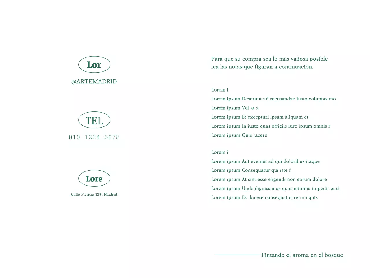 Tarjeta postal con mensaje de entrega de pedido de devolución de marca con fondo turquesa y foto de árbol forestal en blanco y negro de fondo