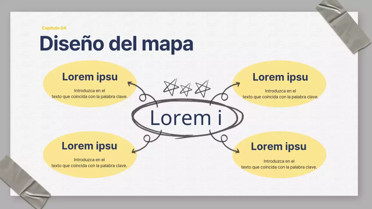 Presentación de una organización empresarial en gris y azul marino