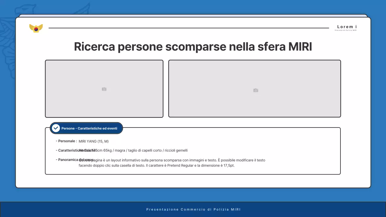 Affissioni di default del bollettino della stazione di polizia in blu e blu navy