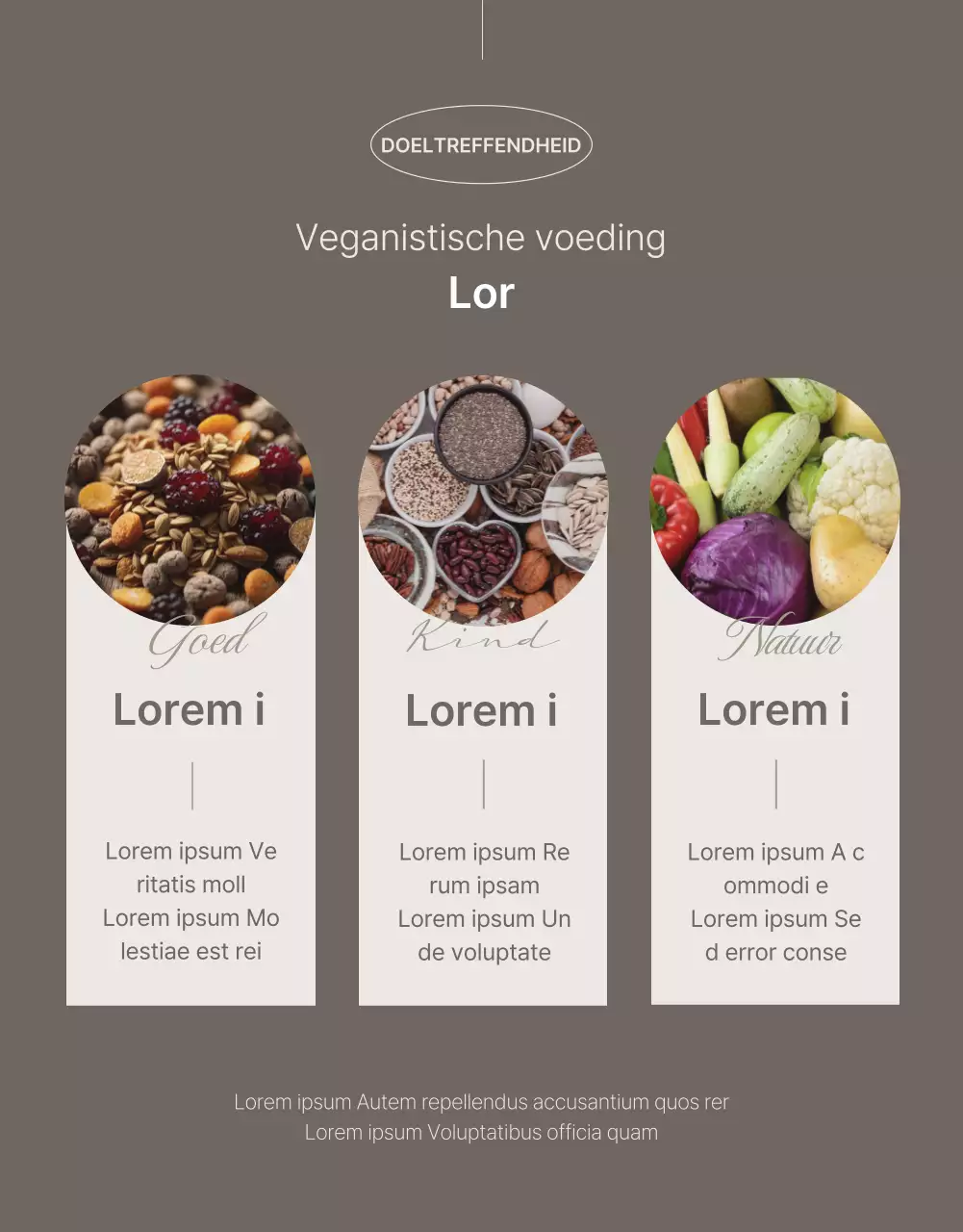 Een eenvoudig product in beige en bruin promoten