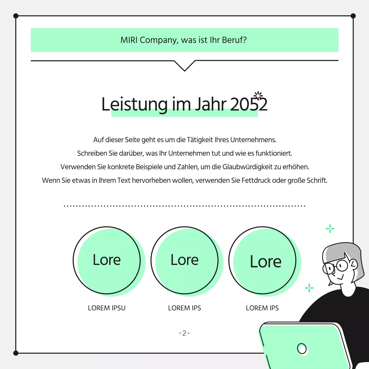 Minimalistisches Werbebriefpapier für Unternehmen in Chartreuse und Schwarz