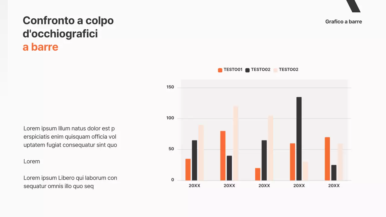Una semplice proposta commerciale in arancione e in bianco e nero