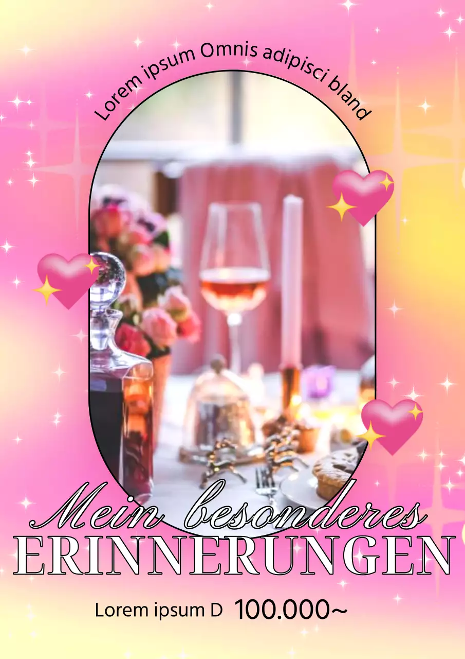 Werben Sie für eine kitschige rosafarbene und gelbe Urlaubsparty Raumbuchungsrabatt-Veranstaltung