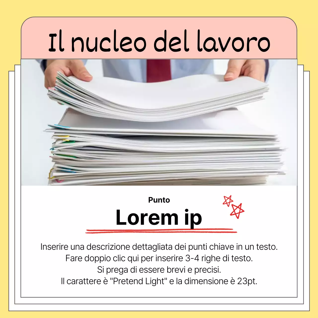 Semplici consigli commerciali in giallo e nero
