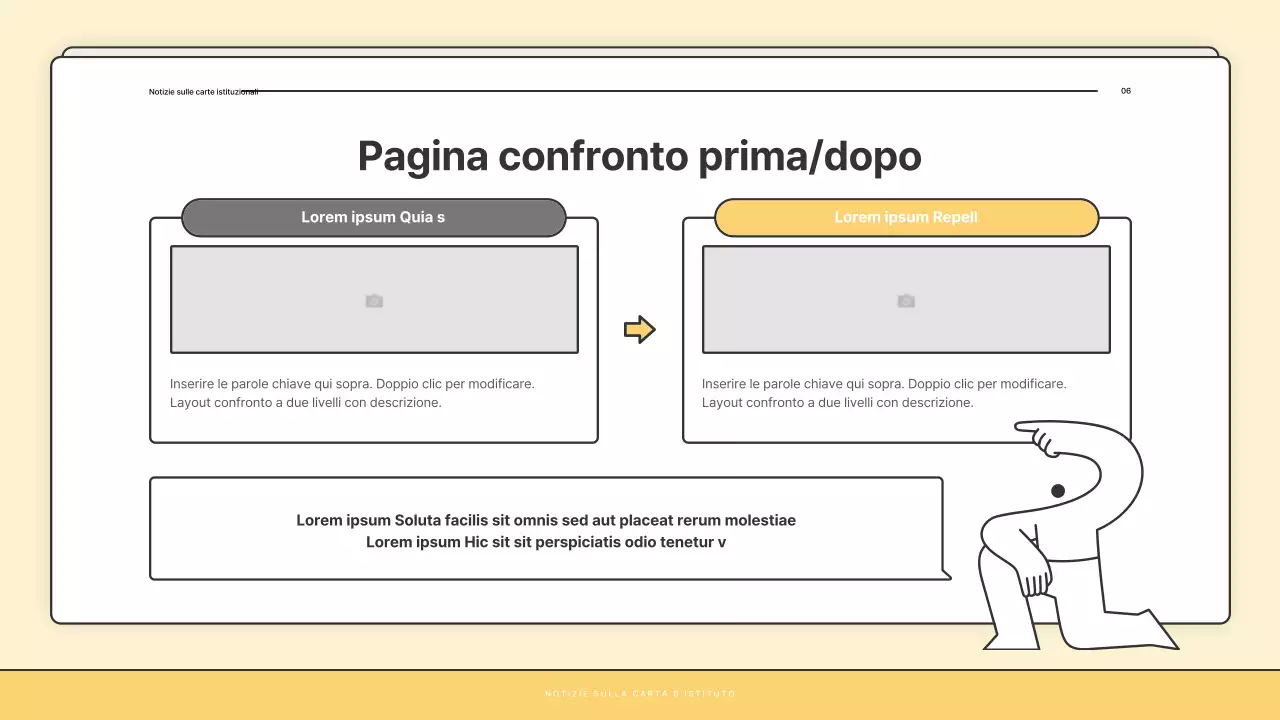 Un bollettino di base giallo e bianco dell'ufficio di assistenza sociale