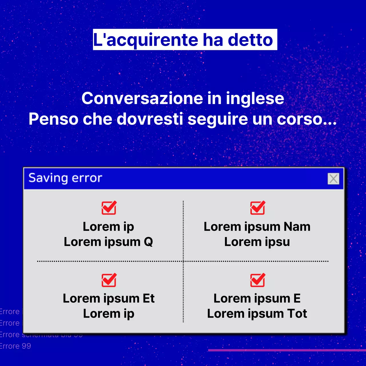 Promuovete la vostra scuola di lingue con uno sfondo blu navy di tendenza