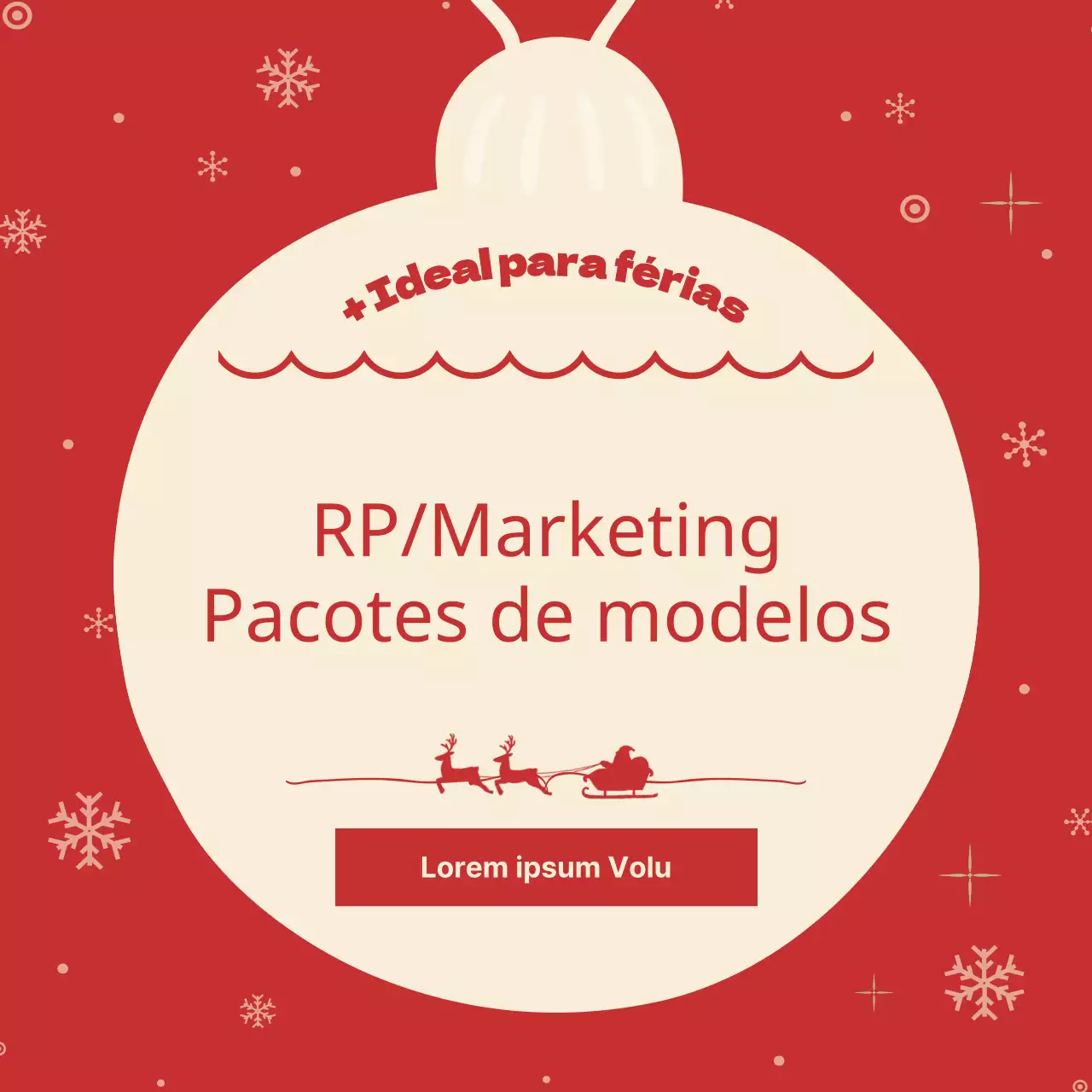 Anúncios de marketing de Natal a vermelho