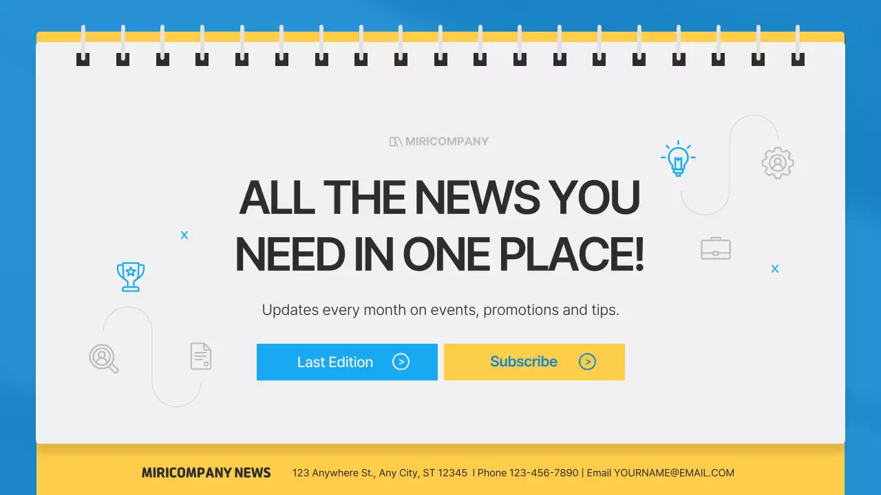 Blue Modern News Calendar Presentation