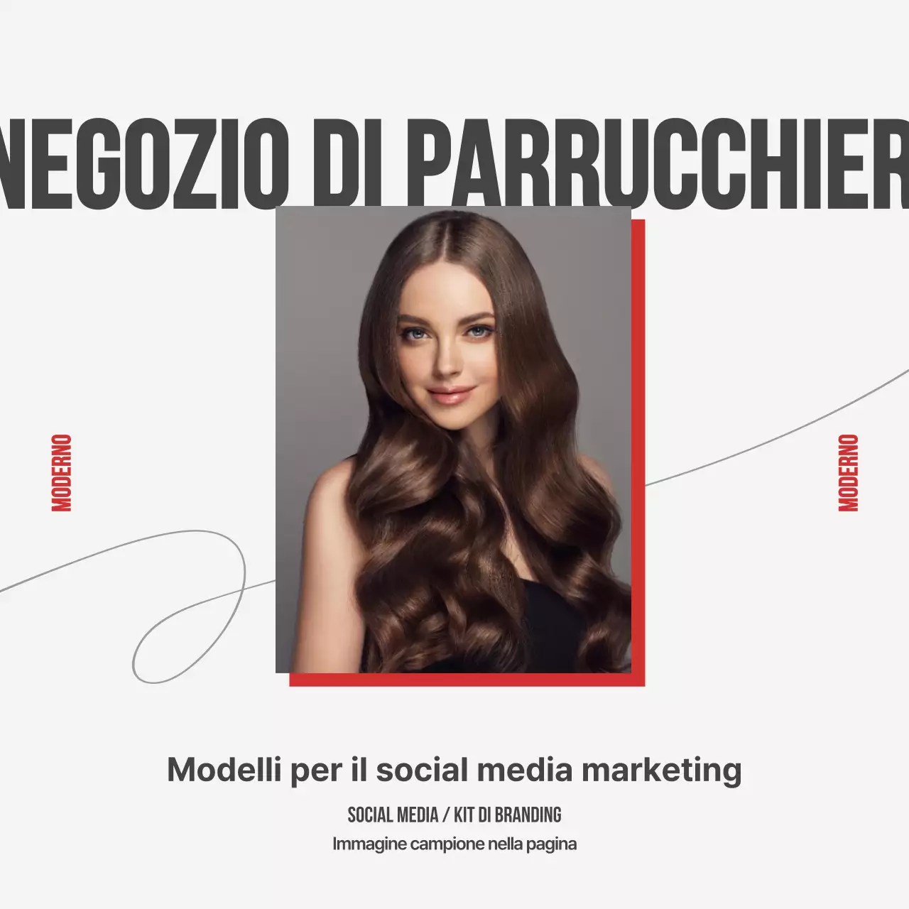 Post del marchio di capelli moderni Red