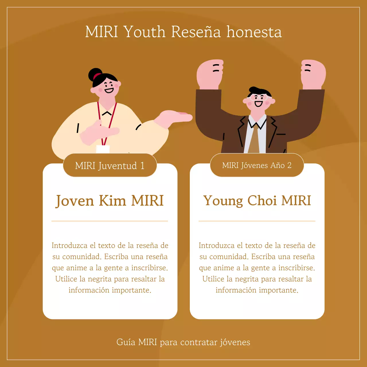 Una sencilla campaña de contratación comunitaria en marrón y marfil