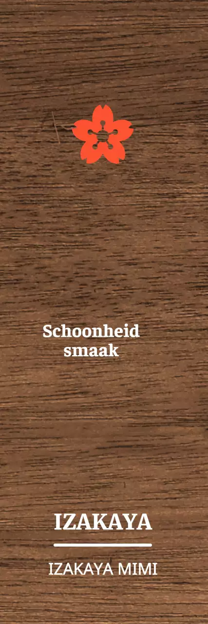 Een rustgevend izakaya-concept in wit met rode accenten