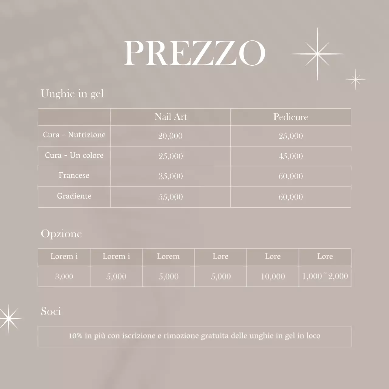 Promuovere un semplice negozio di bellezza per nail art in azzurro