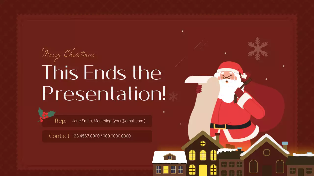 레드 전통 크리스마스 이벤트 프레젠테이션