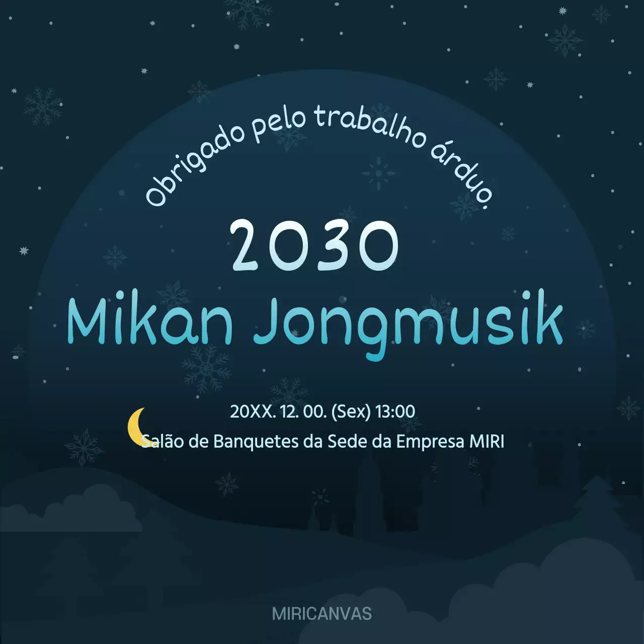 Um anúncio de fim de ano de uma empresa de luxo em azul-marinho e amarelo