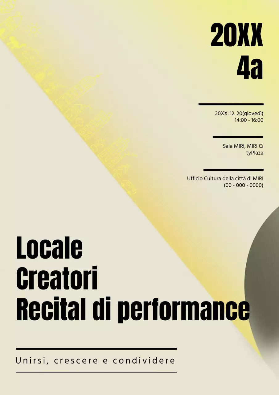 Promuovere una presentazione minimalista delle prestazioni in giallo