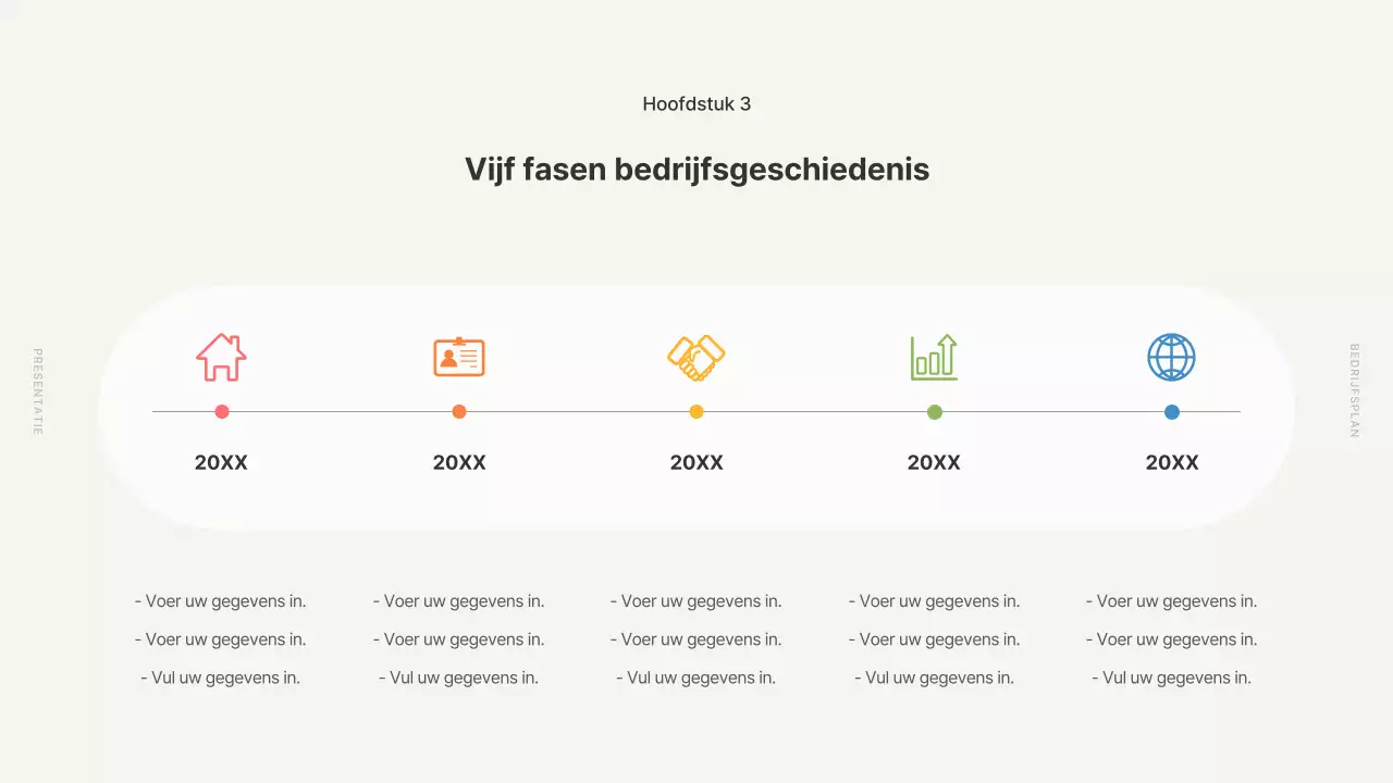 Businessplan met eenvoudige vormen in beige