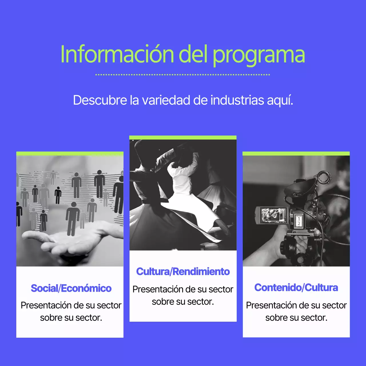 Kitschy anuncio de reclutamiento de la comunidad en púrpura y chartreuse