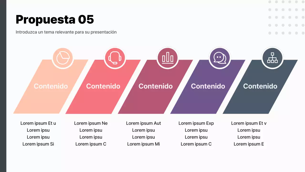 Un moderno resumen del proceso de ideas en púrpura