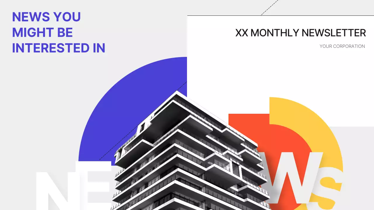 블루 모던 뉴스 뉴스레터 프레젠테이션