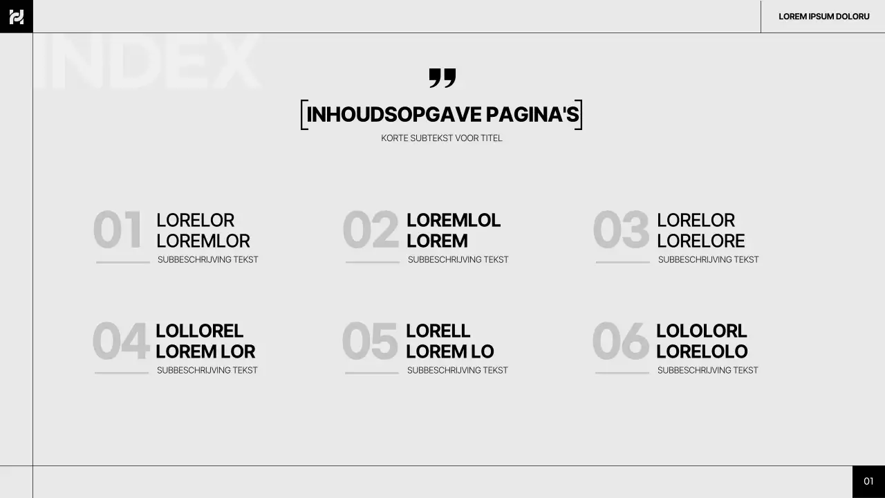 Eenvoudig, grijs en zwart, algemeen lay-outrapport