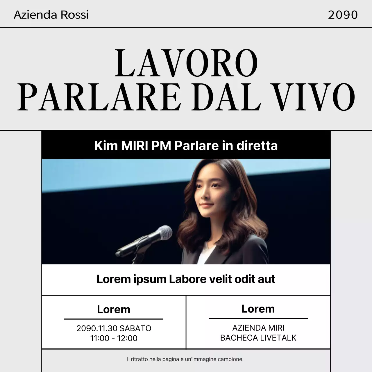 Promuovere un semplice concerto a piedi in giallo e nero