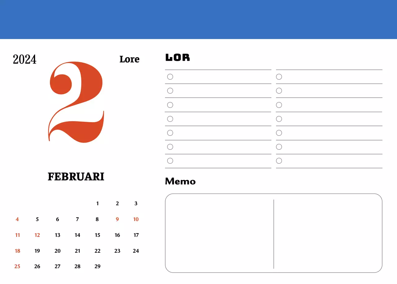 Rode en blauwe retro onderzetters memory kalender