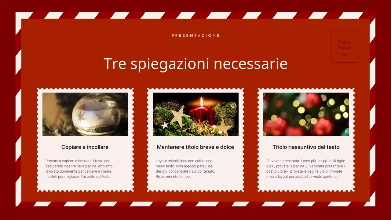 Un accogliente organizzatore di eventi natalizi in rosso e beige